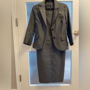 Teenflo 3-piece Grey Raw Silk Suit, size 6